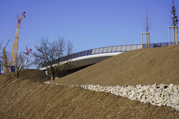 Impressionen der Einweihung der neuen Brücke der Messe München.       