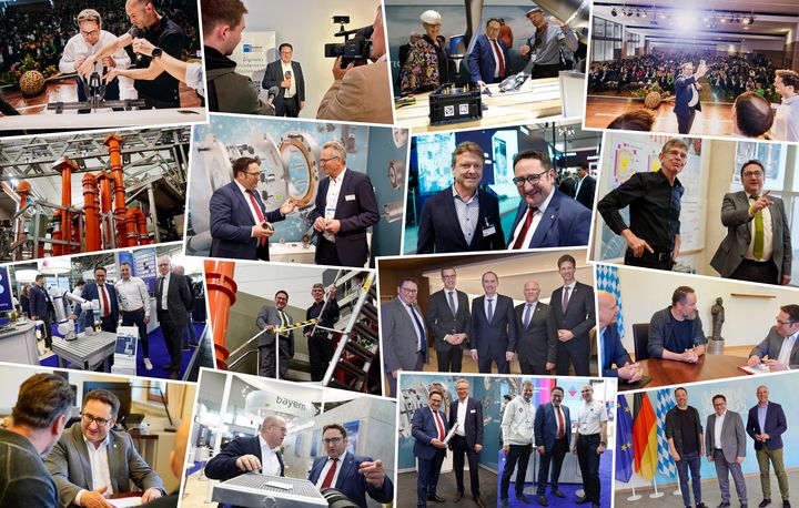 Impressionen der Arbeit von Bayerns Wirtschaftsstaatssekretär Tobias Gotthardt im April, Mai und Juni 2024.