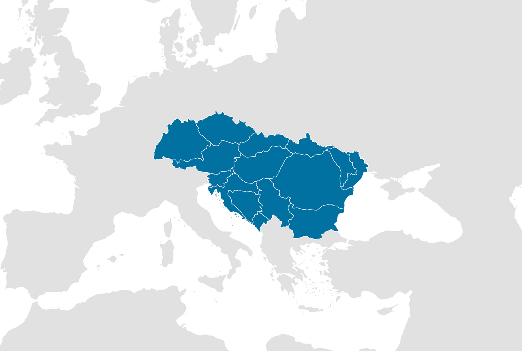 Karte des Programmraums Donau.