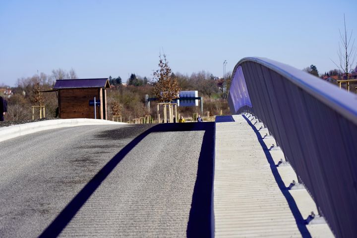 Impressionen der Einweihung der neuen Brücke der Messe München.  