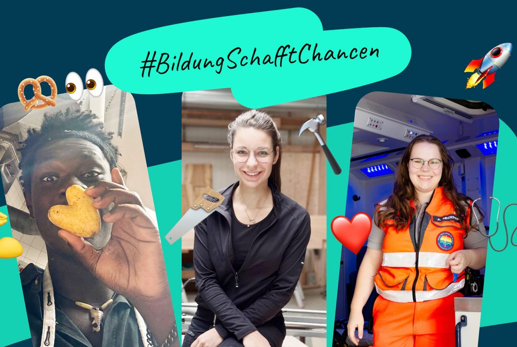 Das Keyvisual der Kampagne zum Berufsstart in Bayern.