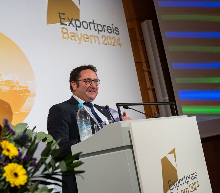 Impressionen der Verleihung des Exportpreis Bayern 2024.